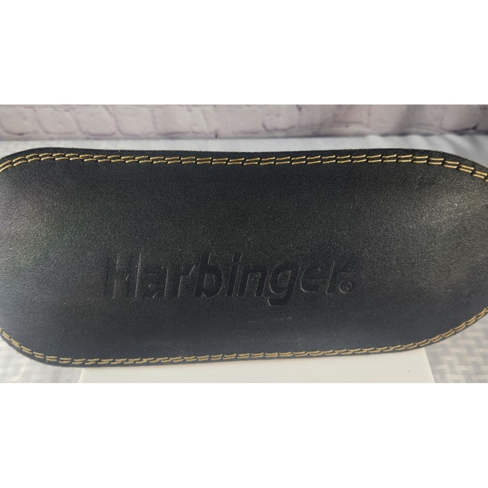 Harbinger Padded Leather Weight Lifting Belt Size Medium Black workout gym New